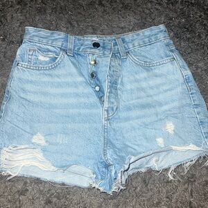 ZARA- Distressed High Waisted Shorts